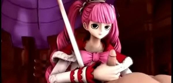  One piece perona handjob 3D